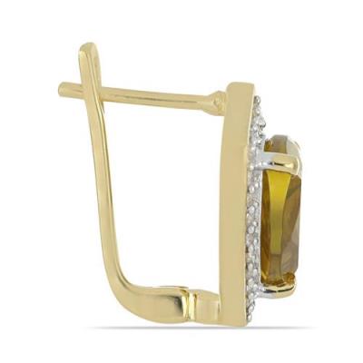 STERLING SILVER NANO ZULTANITE GEMSTONE BIG STONE HALO EARRINGS | GOLD PLATED | WHOLESALE JEWELRY